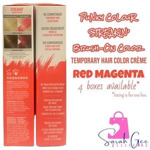 Punky Colour STREAKIN' #REDMAGENTA • NIB • Brush On Temporary Hair Color Crème